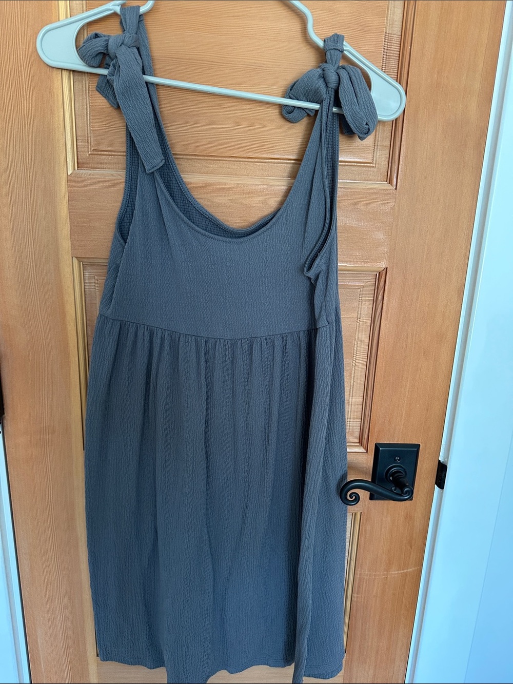wild fable Charcoal Gray Tie-Shoulder Midi Dress